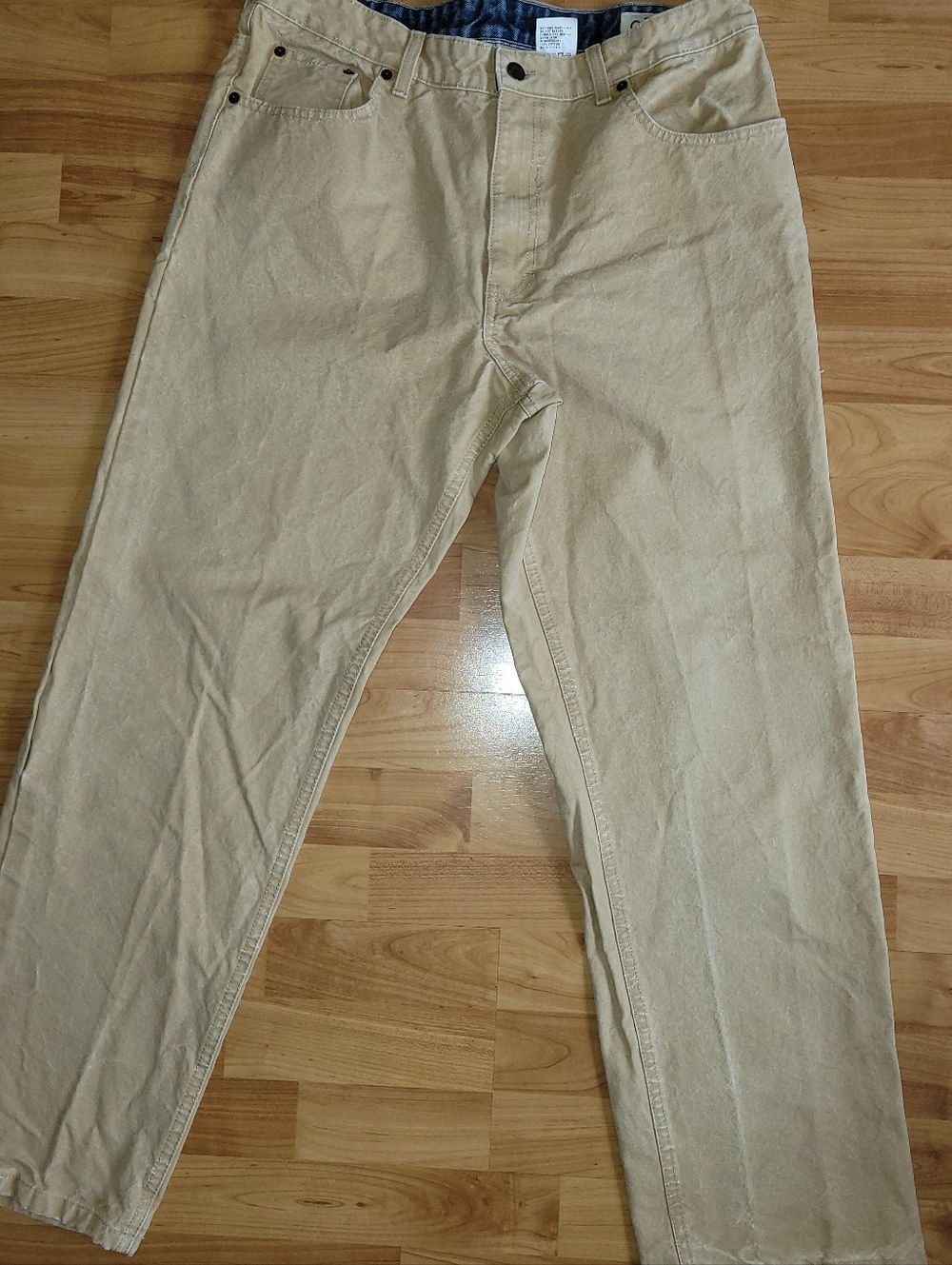 Orvis Beige Tan Chino Khaki Straight Leg Utility Pants, Size 34x32 / 34HX - Picture 5 of 11